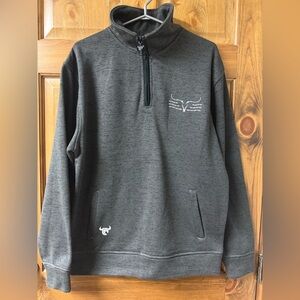 Gray Quarter-Zip Pullover Cowboy Hardware